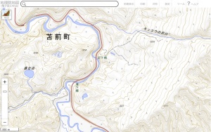 古丹別川の地震地すべり